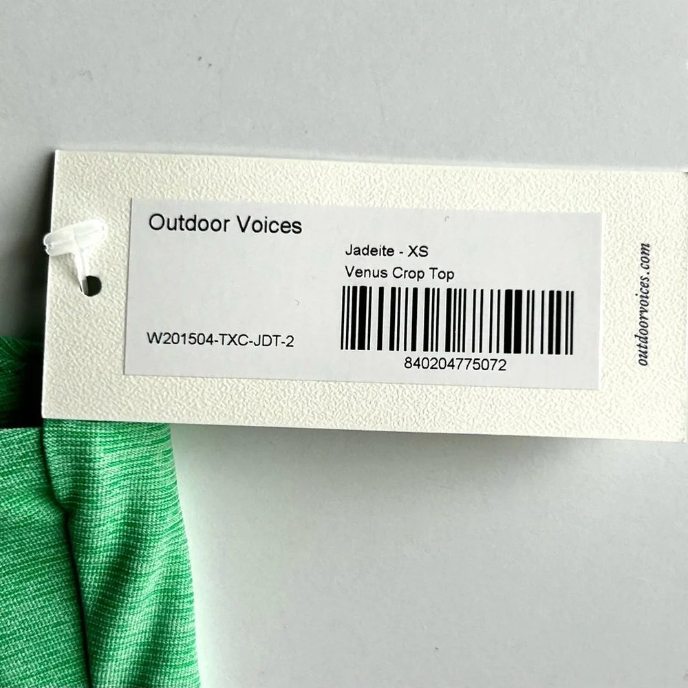 🍒NWT Outdoor Voices Venus Crop Top in Jadeite/Green. Size: XS - Picture 10 of 12